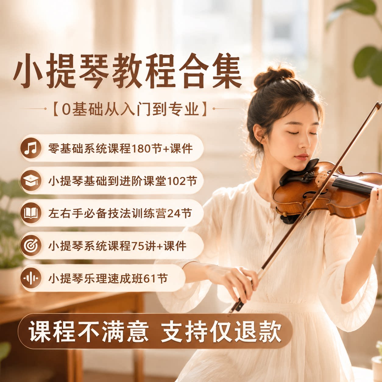 零基础自学小提琴视频教程音阶练习曲左右手技法乐理进阶学习资料