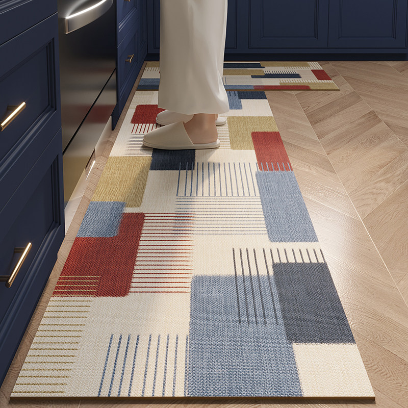 轻奢高级厨房地垫吸水吸油地毯可擦免洗防滑耐磨耐脏脚垫2025新款,居家布艺,厨房地垫,淘宝优惠券,粉丝福利购,淘宝优惠卷