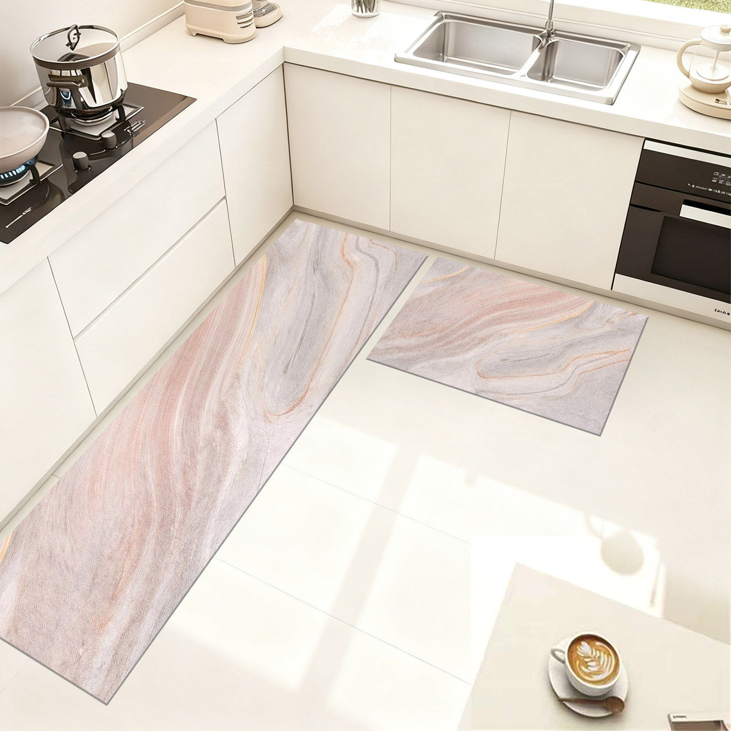 新款厨房防水防油地垫橱柜灶台下长条皮革地毯家用防滑可裁剪脚垫,居家布艺,厨房地垫,淘宝优惠券,粉丝福利购,淘宝优惠卷