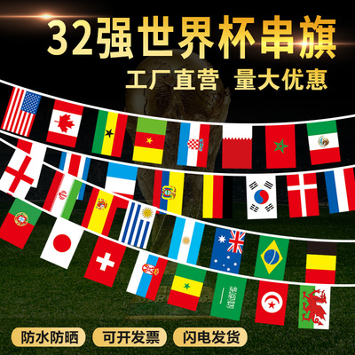 万国旗世界杯各国国旗彩旗串旗酒吧商场餐厅吊顶吊旗定制旗帜装饰