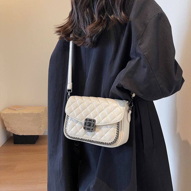 高级百搭软皮菱格包包女2025新款潮大容量通勤质感单肩斜挎小方包,箱包皮具/热销女包/男包,小方包,淘宝优惠券,粉丝福利购,淘宝优惠卷