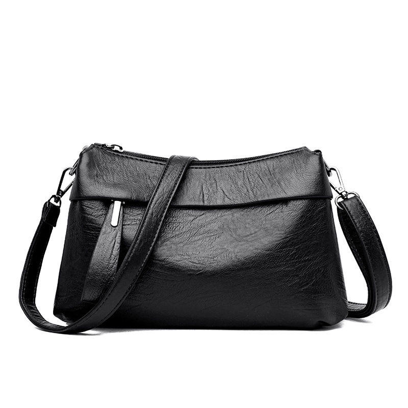 真皮妈妈包斜挎包包女2025新款送中老年牛皮单肩老人多层软皮女包