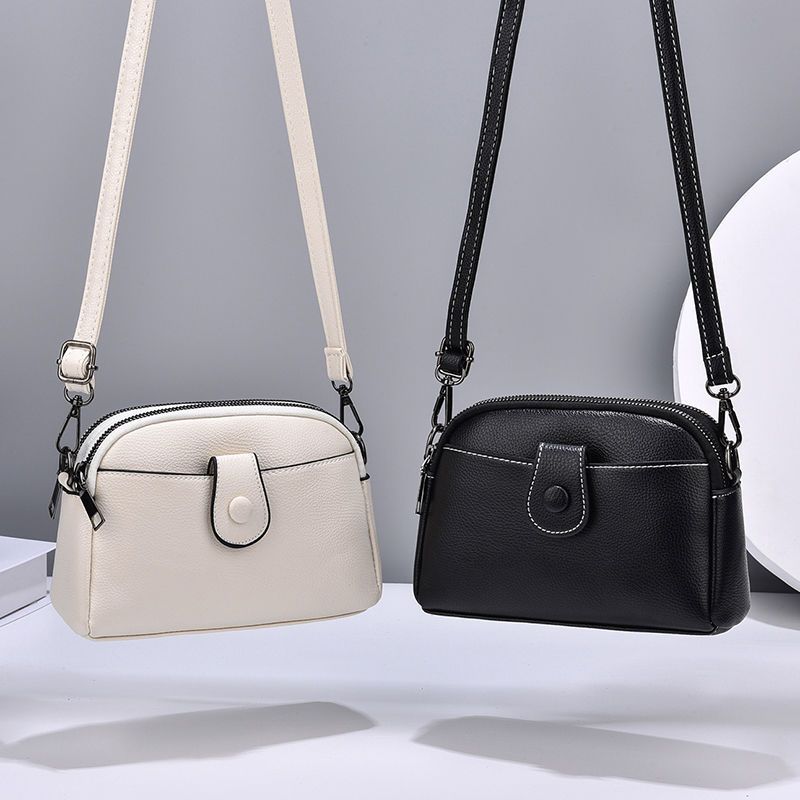 2026新款女士斜挎包夏天洋气小包包真皮质感软皮时尚百搭单肩小包