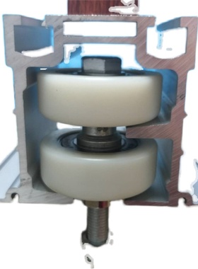 85型白色红色尼龙静音活动隔断轨道厨房屏风推拉门吊轮滑轮耐磨损