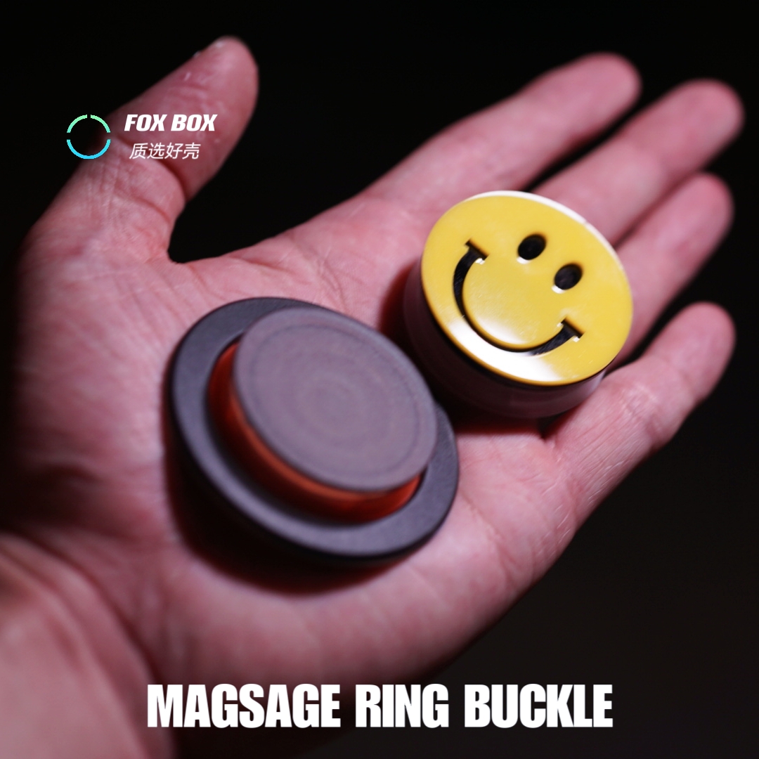 适用苹果Magsafe可拆卸磁吸可伸缩半透彩色圆形分离强磁磁吸气囊