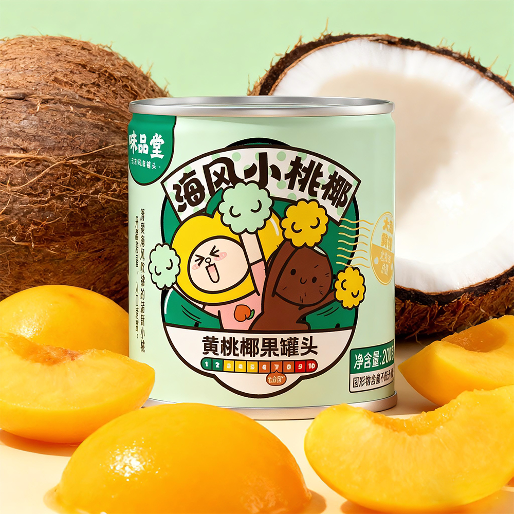 味品堂黄桃椰果罐头200g