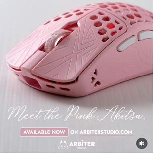 Vancer玩设Akitsu知雨粉色碳纤维轻量化电竞游戏鼠标40G瓦洛兰特