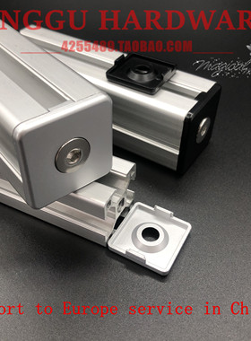 劲固 铝型材金属端盖 3030 4040 4080 合金 防尘防锈 堵头银/黑色