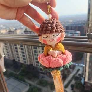 成品，九厘米2股线佛陀车载摆件,礼物手工编织拼到实物为准,