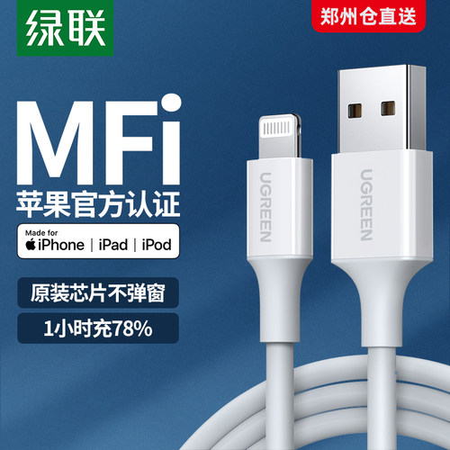 Lightning数据线绿联单头15W