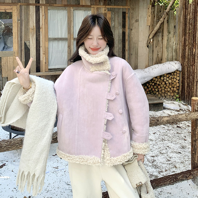 【现货】2025冬款新品皮毛一体211-5858P225控328，女装毛呢外套，浙宝211