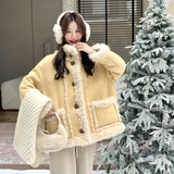 211新款时尚皮毛一体211-5870P225控328，女装毛呢外套，浙宝211