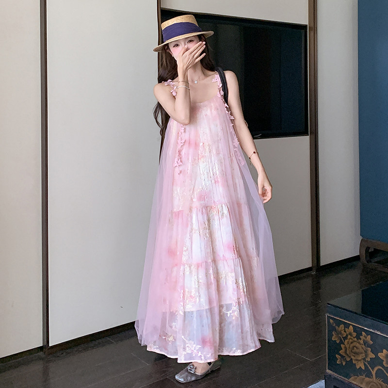 夏款新款夏日浪漫吊带连衣裙211-5819P125控188,女装连衣裙,浙宝211