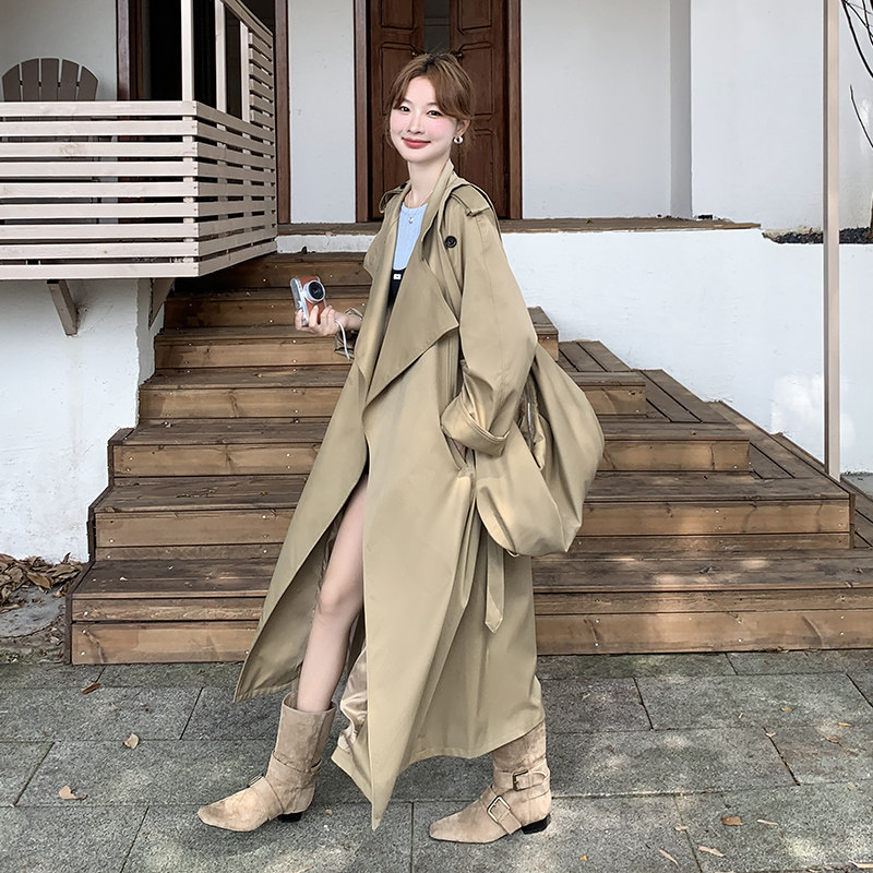 2026春款新款韩系博主风风衣带包包211-5856P195控278，女装风衣，浙宝211