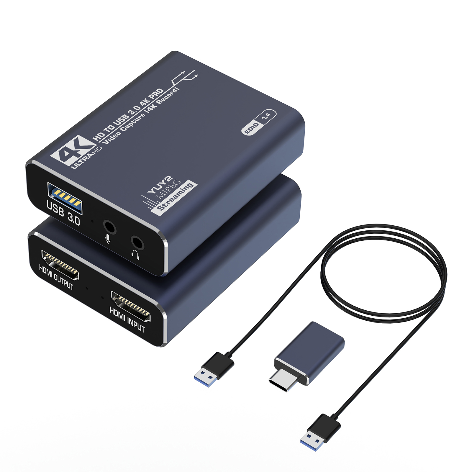 HDMI高清采集卡带音频电脑手机游戏相机直播录制USB3.0视频采集盒