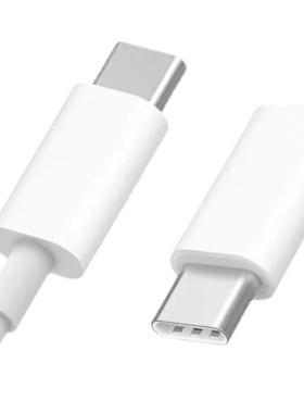 type双头公对公通用PD快充线充电器20w充电 圈圈白色数据线1米