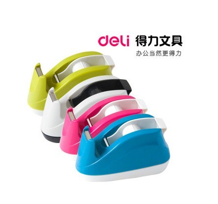 新品 得力deli808 胶带座 胶带切割器 小胶带架 韩国时尚彩色创意