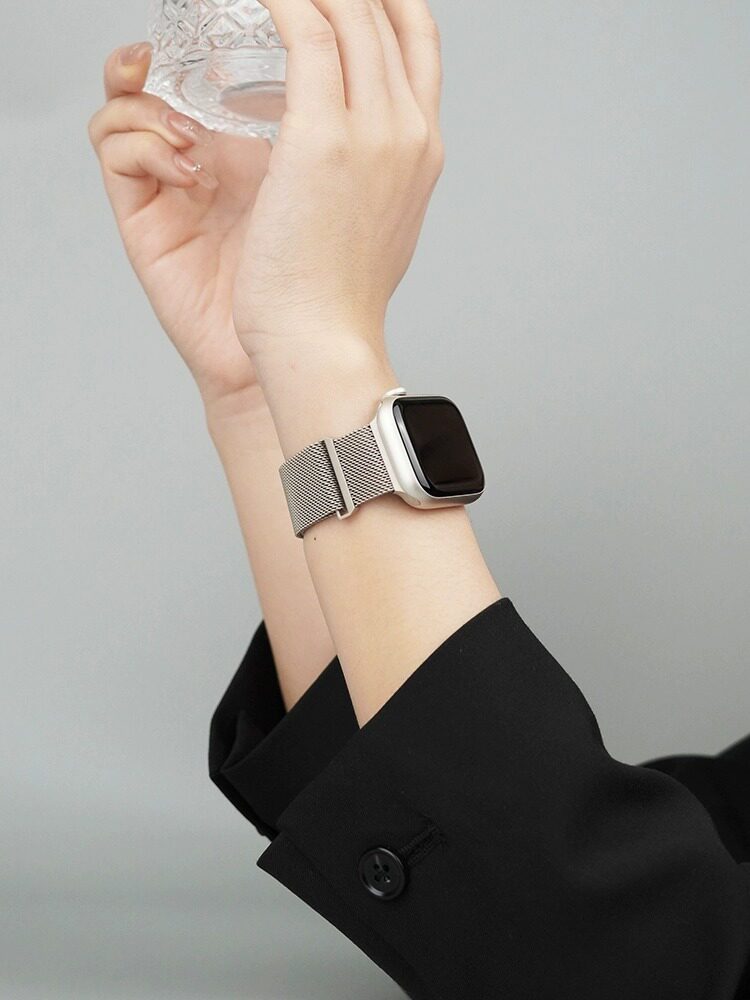 适用iwatchs8手表表带watch7新款米兰尼斯金属6磁吸透气怎么看?