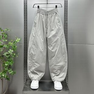 2026弯刀百搭宽松哈伦潮流新款男生裤子夏季休闲裤时尚筒裤阔腿