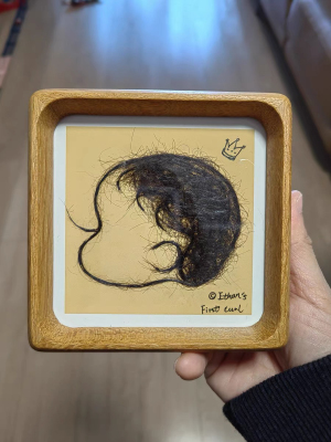 宝宝胎发纪念品diy自制胎毛画新生礼婴儿满月胎发收藏相框摆台