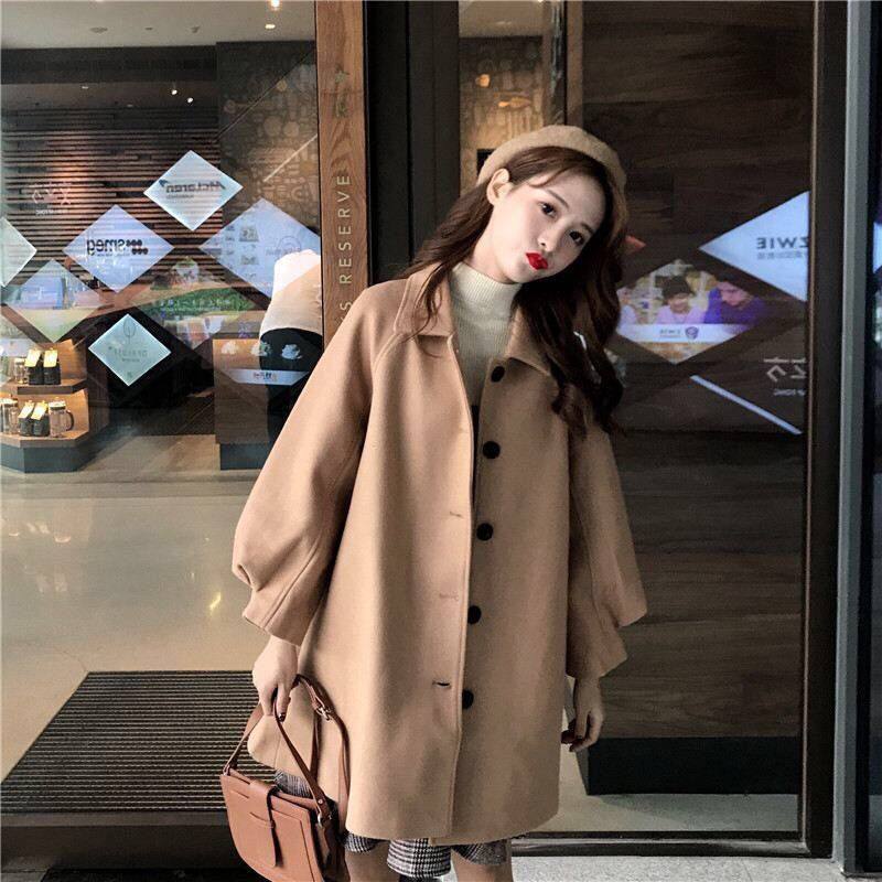 复古毛呢外套女中长款韩版学生秋冬矮个子2026新款小个子呢子大衣