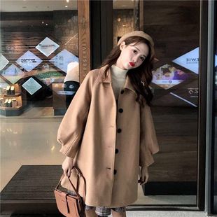 复古毛呢外套女中长款韩版学生秋冬矮个子2026新款小个子呢子大衣