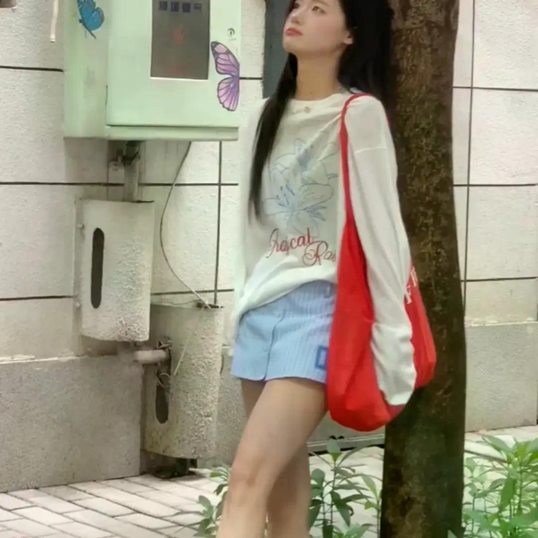 慵懒风长袖圆领印花T恤女2025夏季薄款新款宽松防晒罩衫上衣微透
