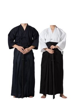 剑道服 白色 黑色深蓝色剑道服 剑道裙 纯棉面料 出口款 单件