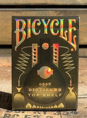 默默纸牌Bicycle Distilled Top Shelf蒸馏烫金收藏花切魔术扑克