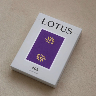 默默纸牌掌中莲 #03紫莲花 烫金高颜值魔术花切精美收藏扑克纸牌