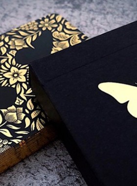 默默纸牌Butterfly Marked deck美国蝴蝶黑金黑白黑银扑克牌