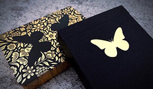 默默纸牌Butterfly Marked deck美国蝴蝶黑金黑白黑银扑克牌