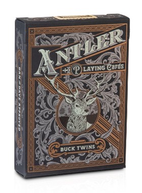 默默纸牌Black ANTLER deck美国进口DD出品黑色雄鹿收藏扑克牌