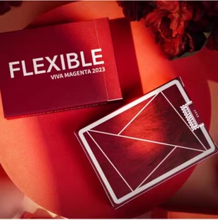 默默纸牌Flexible deck薄荷绿渐变非凡洋红花切魔术扑克牌