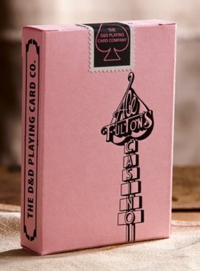 默默纸牌Ace Fulton's Pink Deck美国粉红色富尔顿花切收藏扑克牌