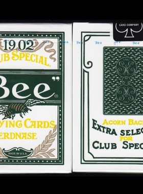 默默纸牌Bee Erdnase deck橡果蜜蜂绿色圣经限量扑克牌手感赞