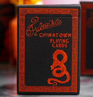 默默纸牌Chinatown deck 黑金富尔顿唐人街中华元素 收藏扑克牌