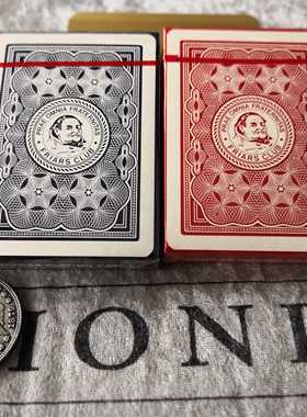 默默纸牌friars club decks美国进口FC背收藏级扑克牌玻璃纸裂开