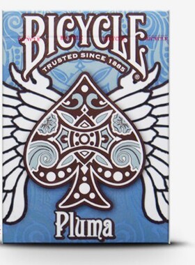 默默纸牌美国原装Bicycle pluma playingcard羽毛单车花切扑克牌