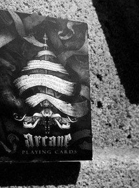 默默纸牌Arcane black deck美国原装黑色神秘UV500老厂ohio产扑克