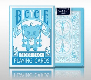 默默纸牌美国原装进口可爱小熊粉蓝色扑克牌送女生潮品