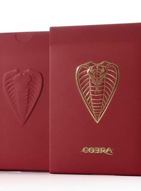 默默纸牌Cobra decks美国原装进口红色曼巴收藏魔术花切扑克牌