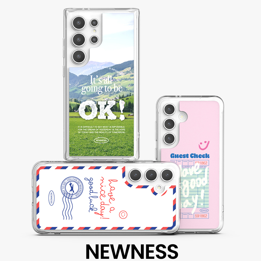 NEWNESS韩国原装正品适用三星S25Ultra/S25+/S25防摔手机壳透明磁吸保护套简约时尚商务可爱卡通INS风