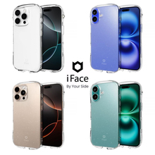 日本正品iFace 适用苹果16系列纯透明小蛮腰防摔手机壳硅胶软保护套简约商务可爱TPU闪粉hamee16promax/16PRO