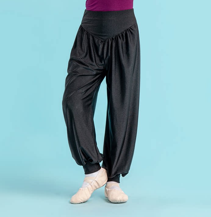 女童莫代尔跳舞裤灯笼裤宽松哈伦裤练功服儿童舞蹈裤拉丁长裤