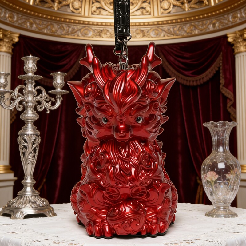 个性创意赛博朋克风独特立体麒麟包手提斜挎包设计感小众男女同款