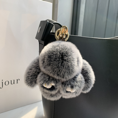 五只企鹅皮草钥匙挂件软萌治愈系