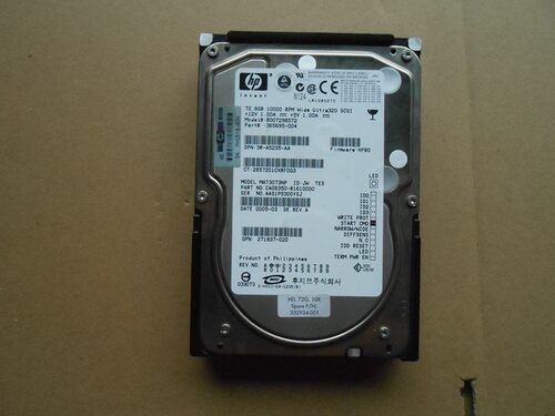 惠普HP BD07297B57 332934-001 356910-004 72.8GB 68针SCSI硬盘