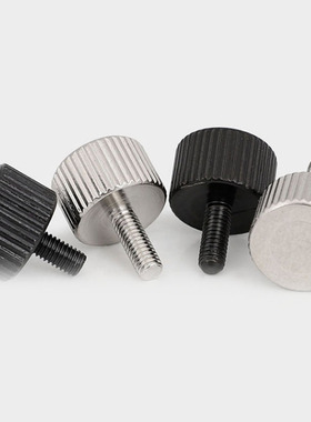 303不锈钢圆形滚花旋钮螺丝NOOSX3/4/5/6-6/10/16/20手拧压纹螺栓