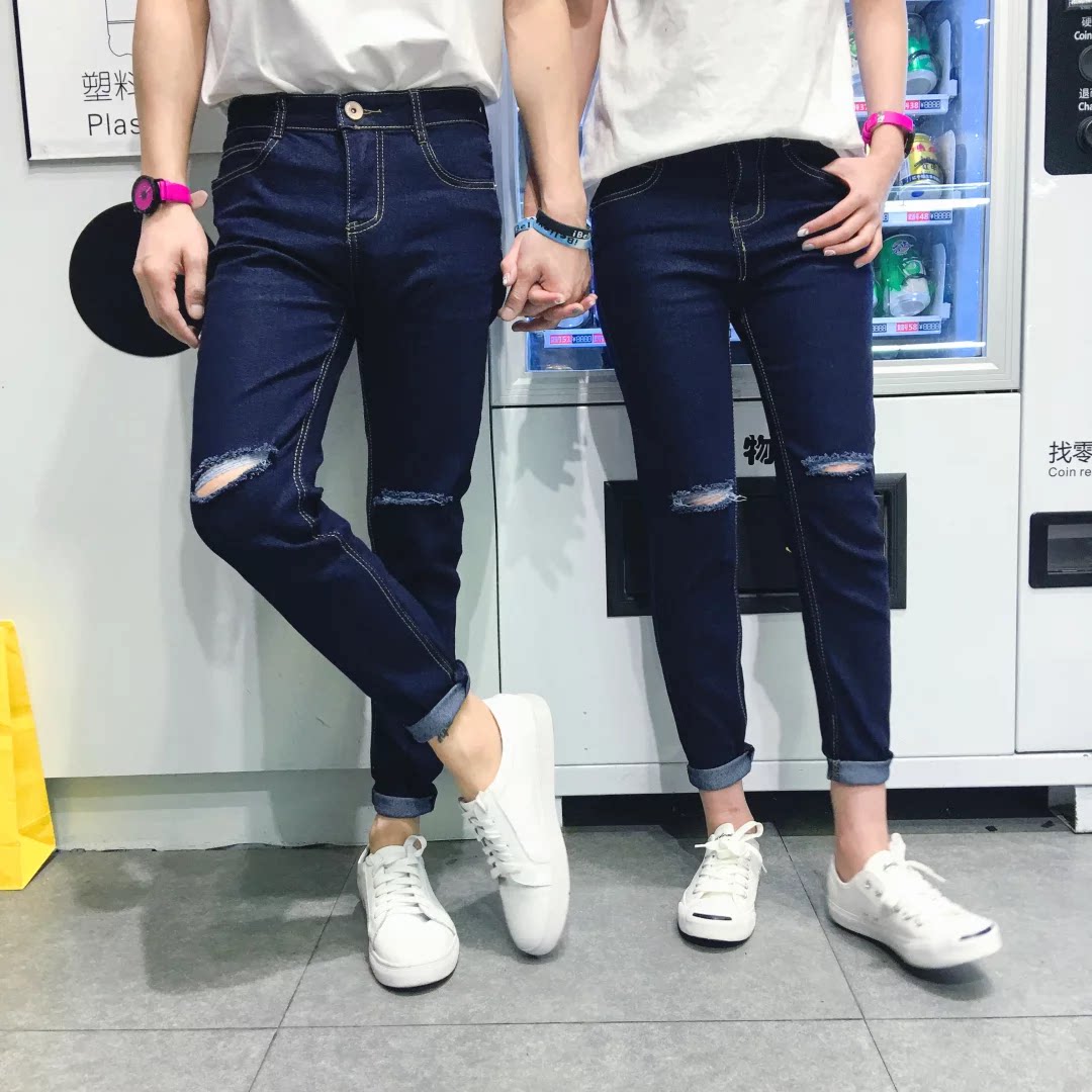 Jeans pour adolescent pieds Slim pour été - Ref 1467123 Image 1